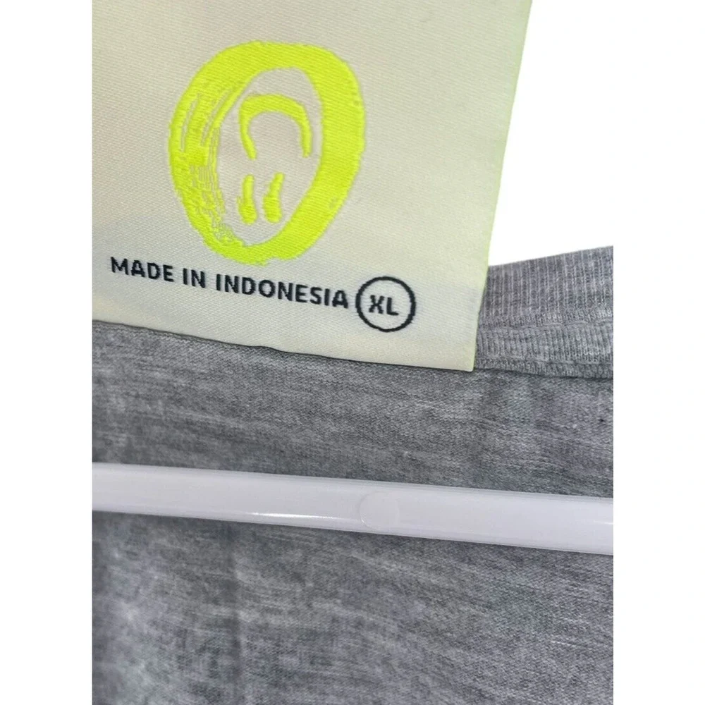One Teaspoon Womens Grey Marl Scoop Neck Shirt Short Sleeve Size XL NWT $58